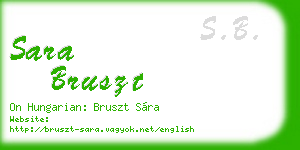 sara bruszt business card